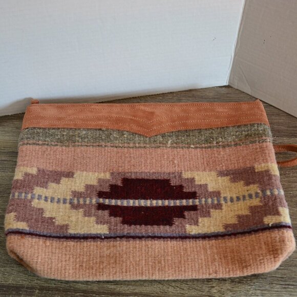 Vtg Aztec Print Shoulder Bag - Picture 1 of 13